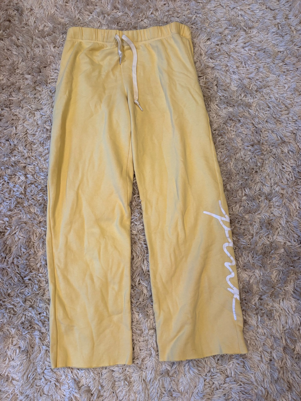 PINK Victoria's Secret Pale Yellow Women’s Lounge Pant Sweatpants